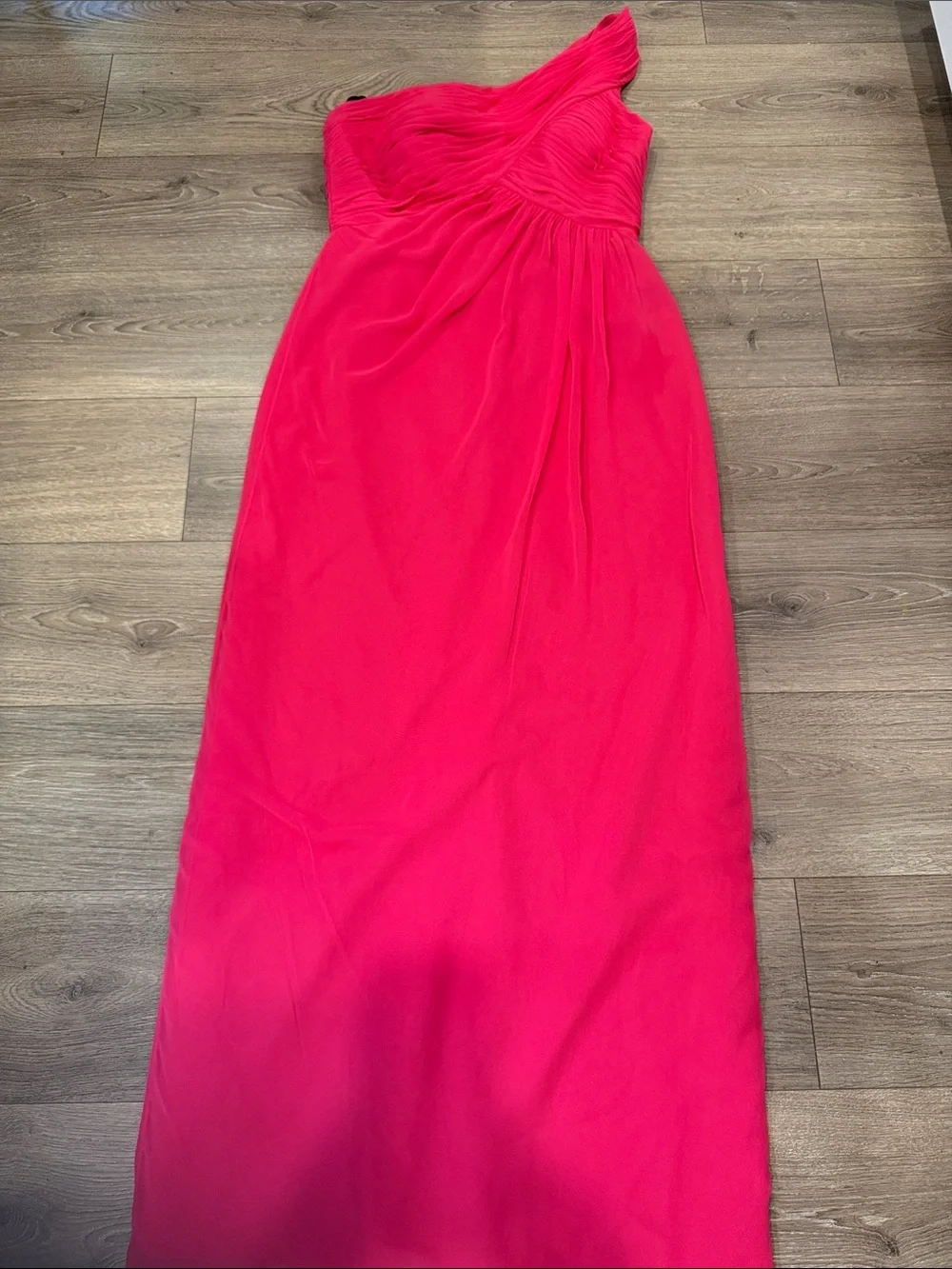 After Six One-Shoulder Fuchsia Evening Gown - Picture 1 of 2